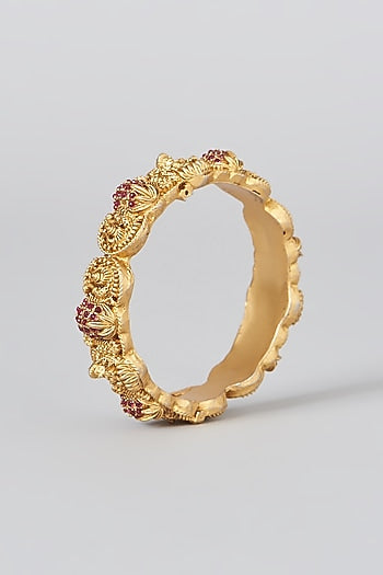 Gold Finish Bangles (Set of 2)