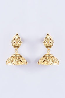 Gold Finish Temple Long Necklace Set