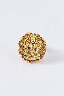 Gold Finish Temple Ring