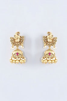 Gold Finish Temple Necklace Set