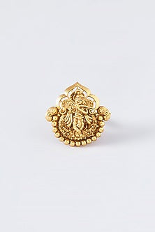Gold Finish Temple Ring