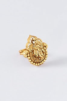 Gold Finish Temple Ring