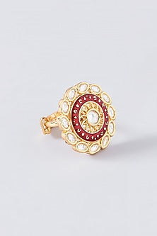 Gold Finish Enameled Ring