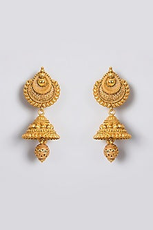 Gold Finish Temple Necklace Set