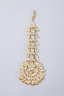 Gold Finish Kundan Style Maang Tikka