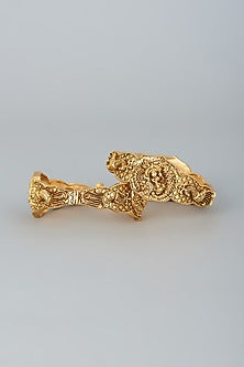 Gold Finish Temple Bangles