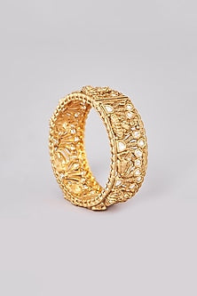 Gold Finish Kundan Polki Bangles