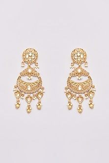 Gold Finish Kundan Polki Choker Necklace Set