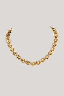 Gold Finish Temple Mala