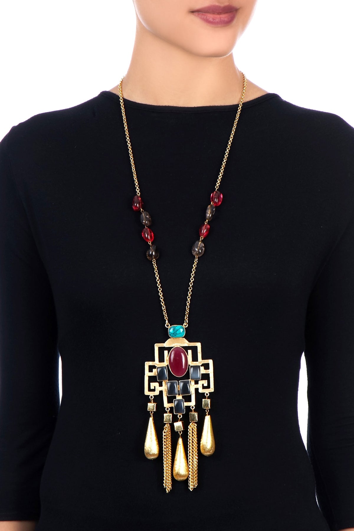 Stone Long Necklace 