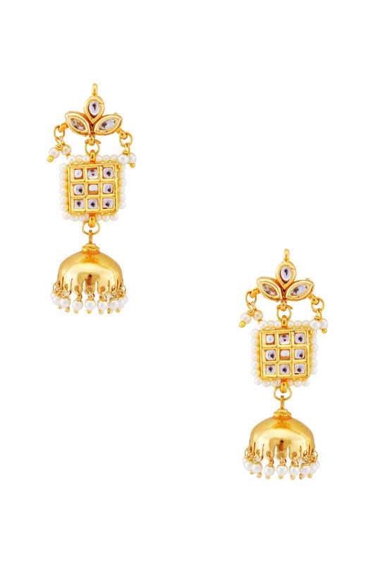 Pearl Jhumka Earrings 