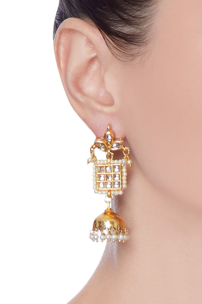 Pearl Jhumka Earrings 