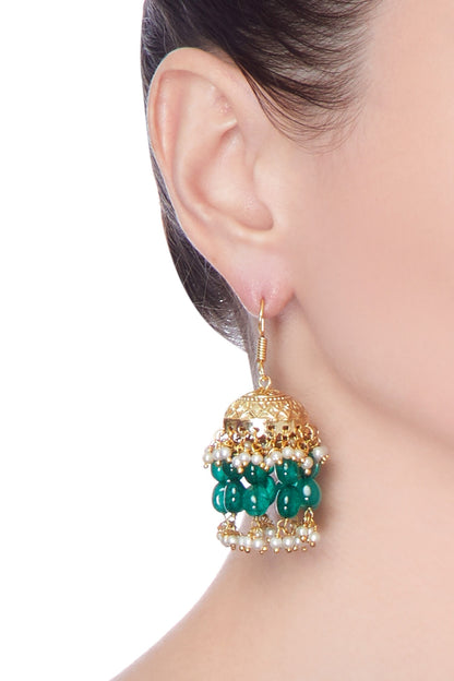Bead Kundan Earrings 