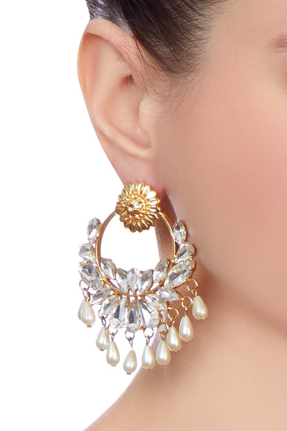 Crystal Embellished Earrings 