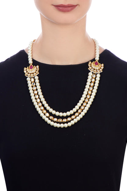 Stone Embellished Layered Necklace 