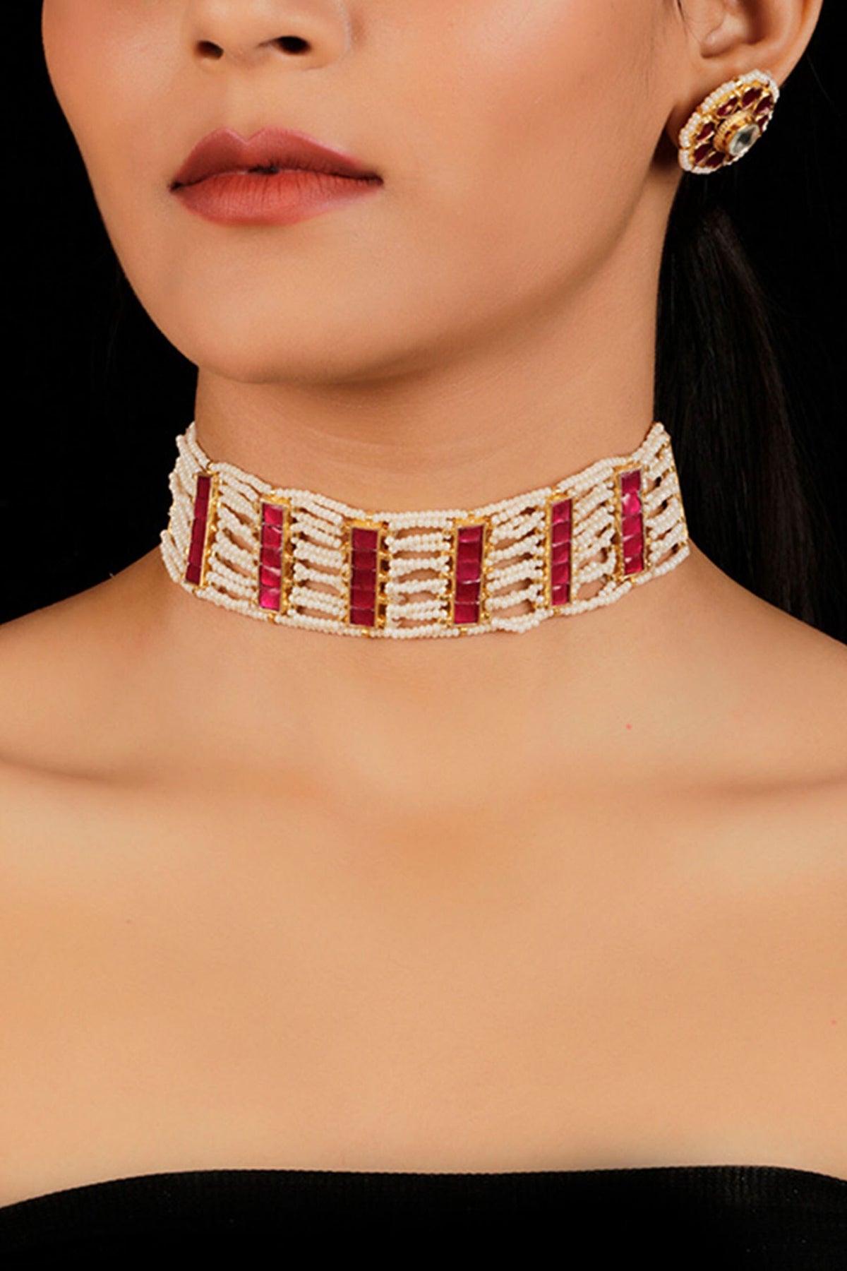 Bead Kundan Choker Set 
