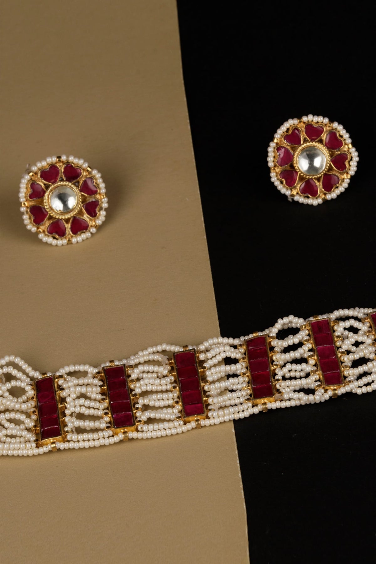 Bead Kundan Choker Set 