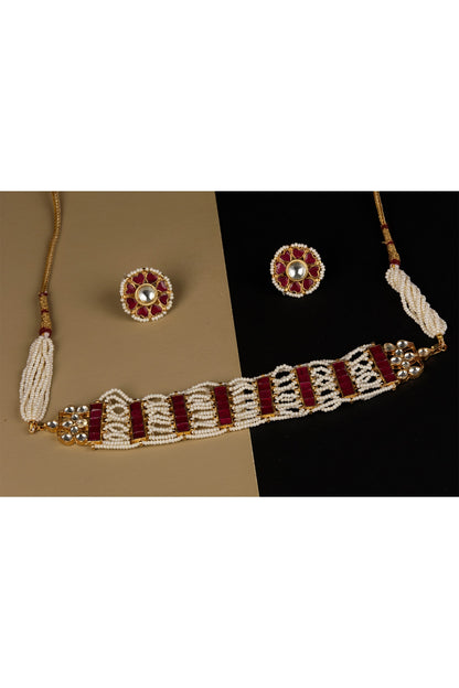 Bead Kundan Choker Set 