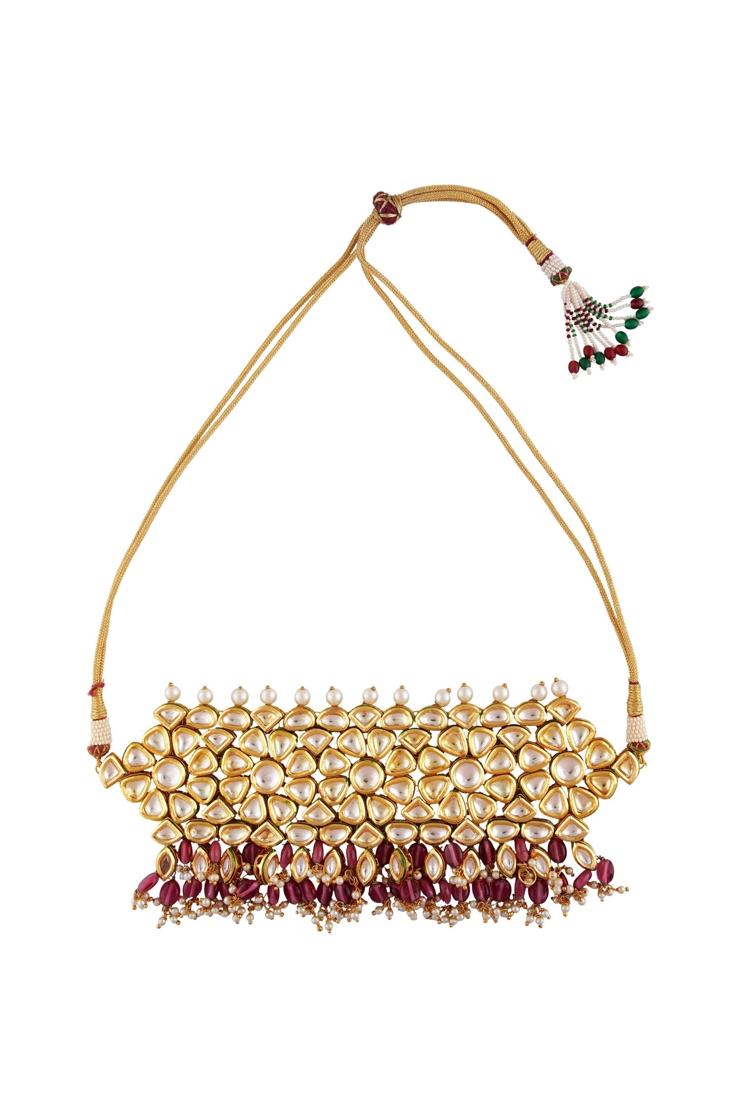 Beaded & Pearl Choker Necklace 