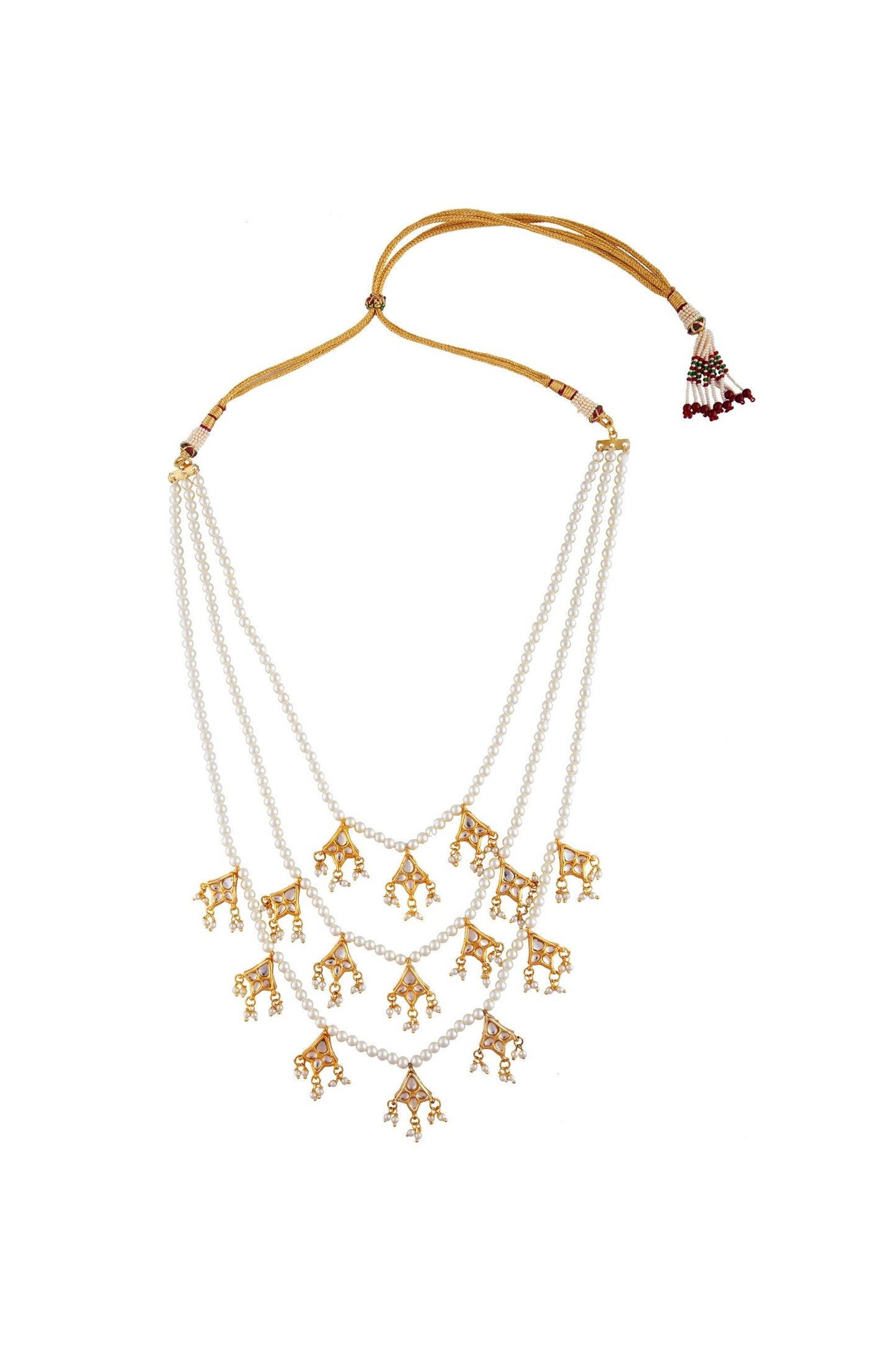 Tiered Style Tie-Up Necklace 