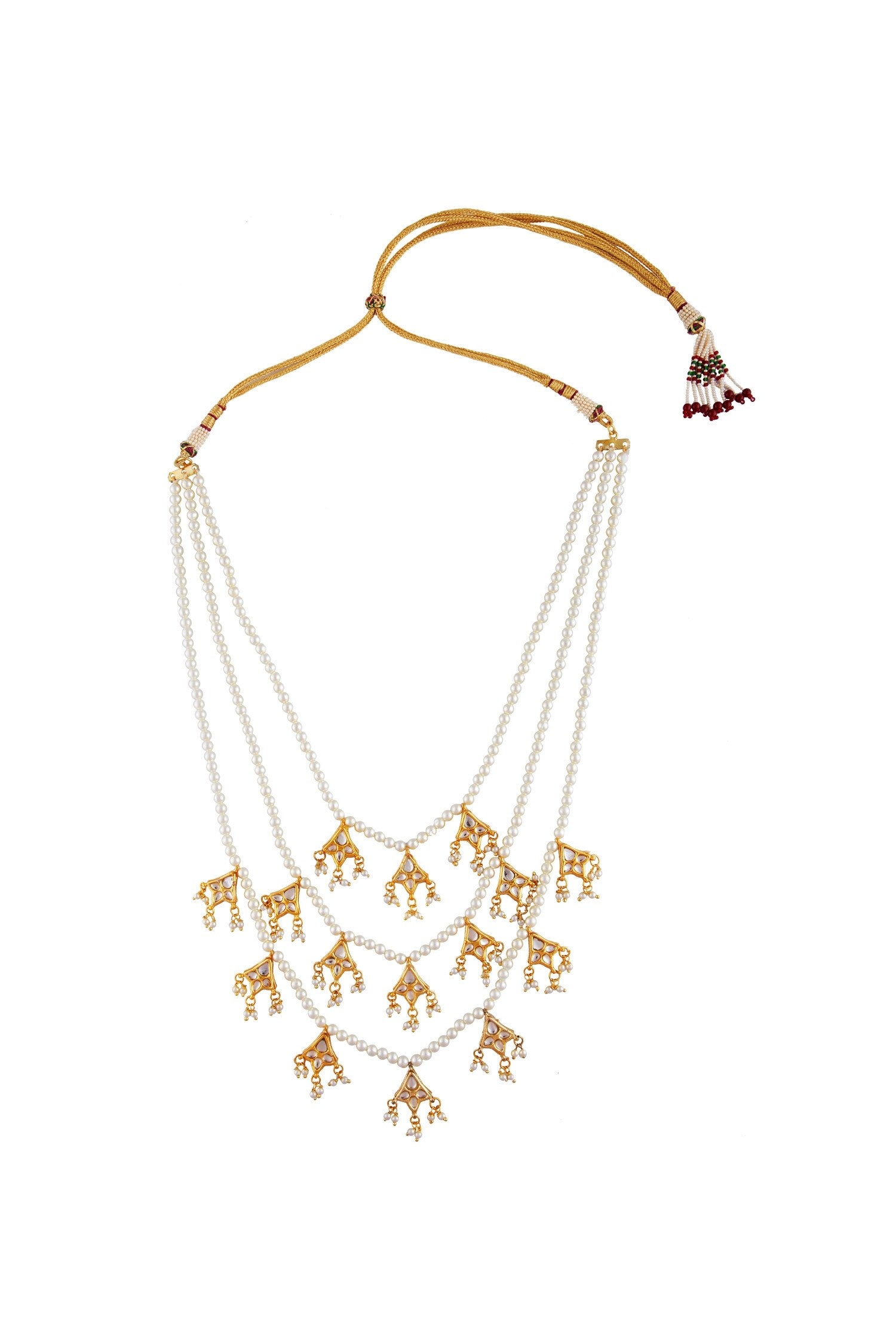 Tiered Style Tie-Up Necklace 