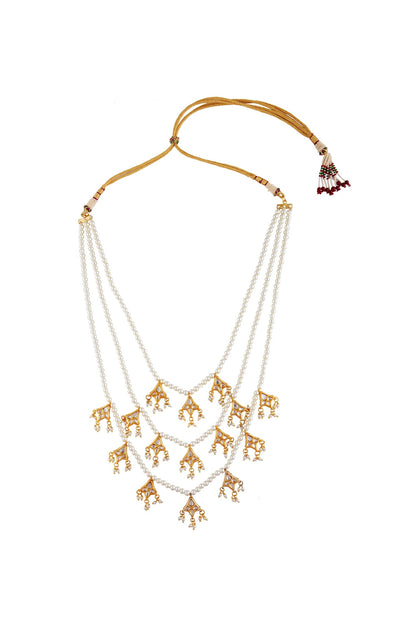Tiered Style Tie-Up Necklace 