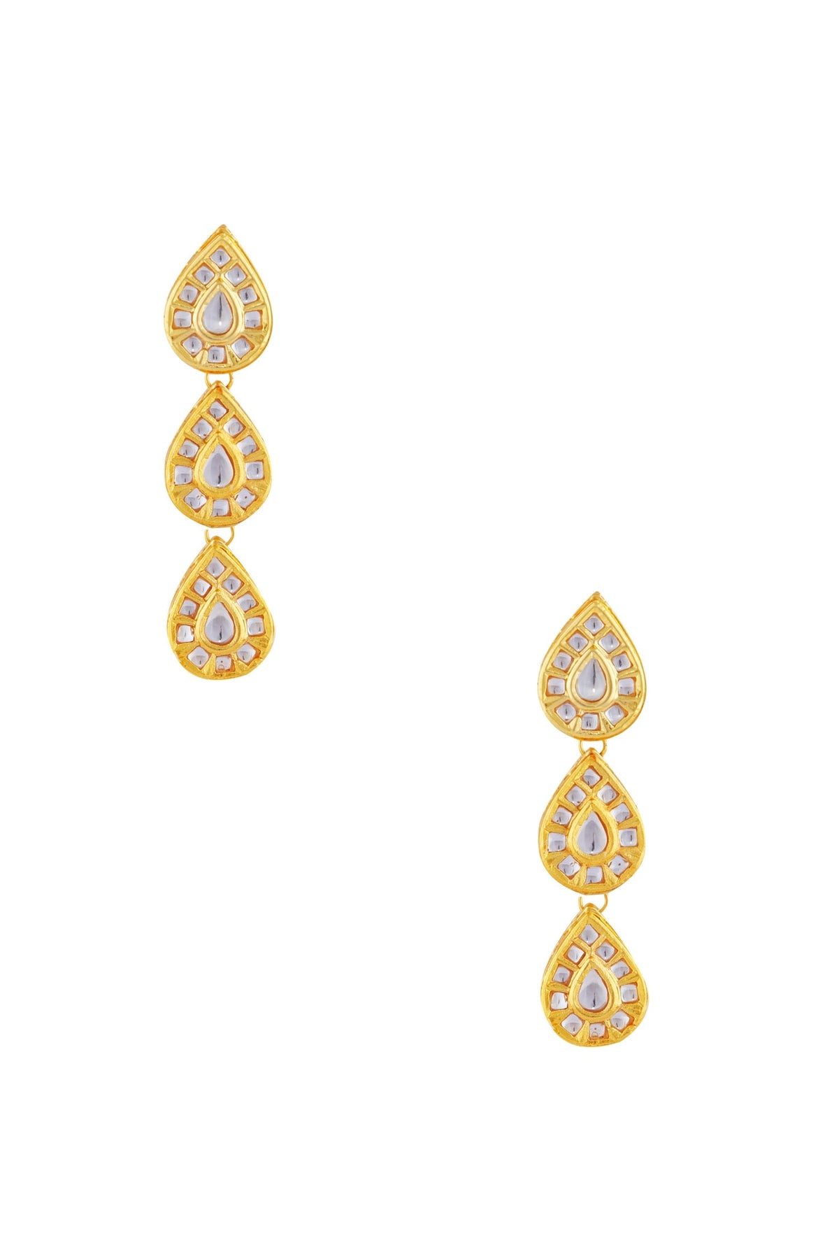 Teardrop Kundan Danglers 