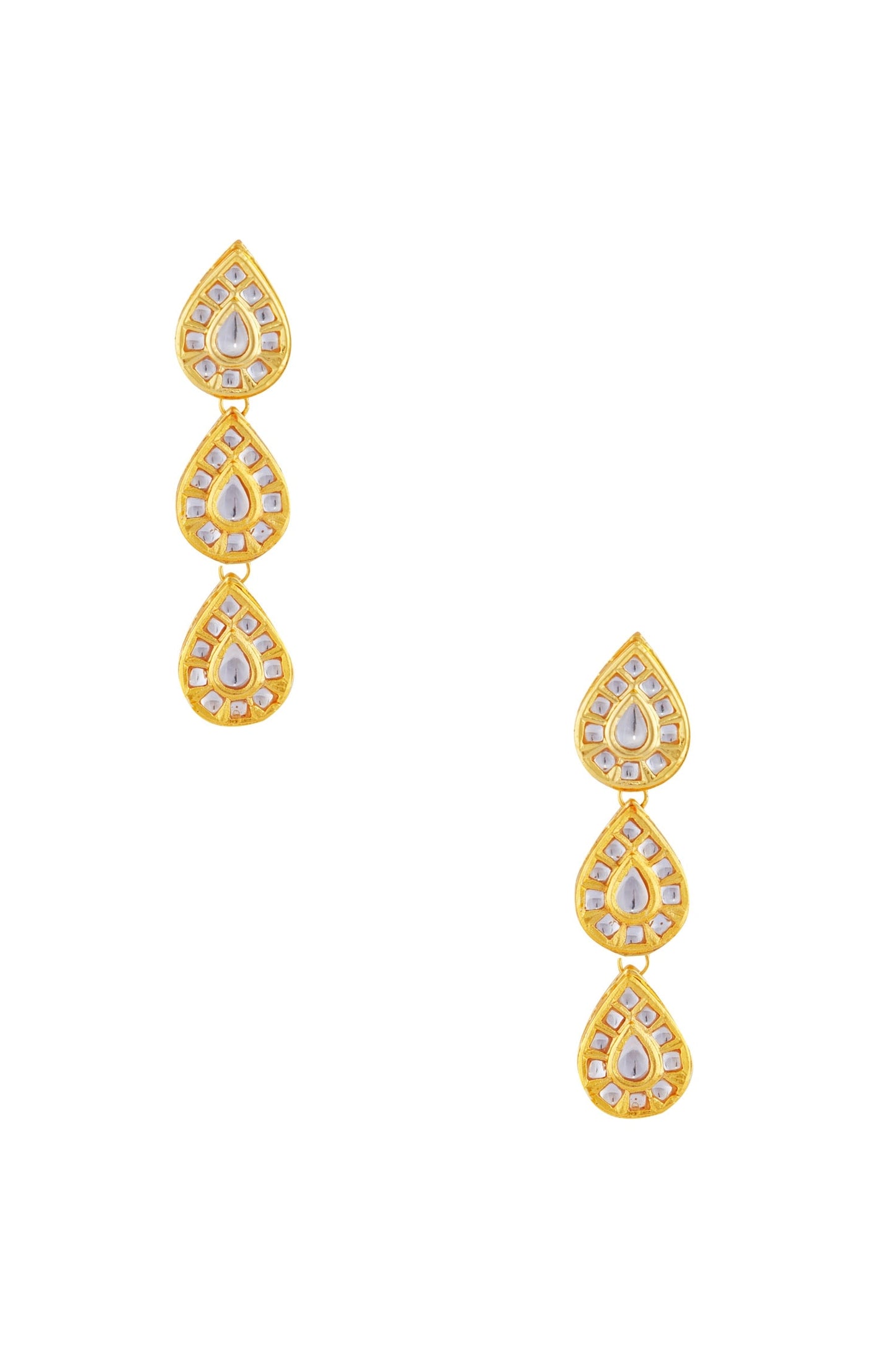 Tear Drop Shaped Dangling Earrings 