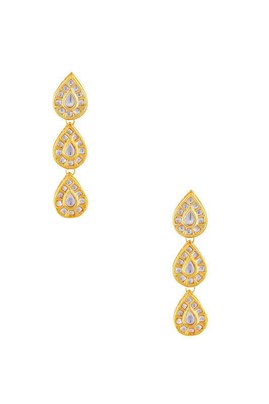 Tear Drop Shaped Dangling Earrings 
