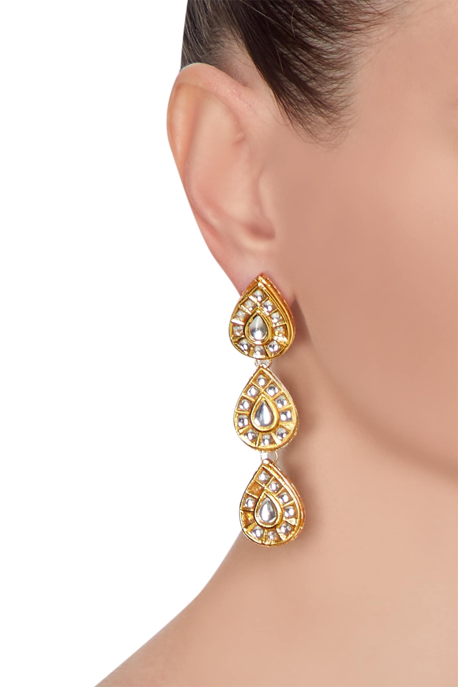 Tear Drop Shaped Dangling Earrings 