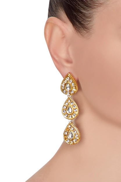 Tear Drop Shaped Dangling Earrings 