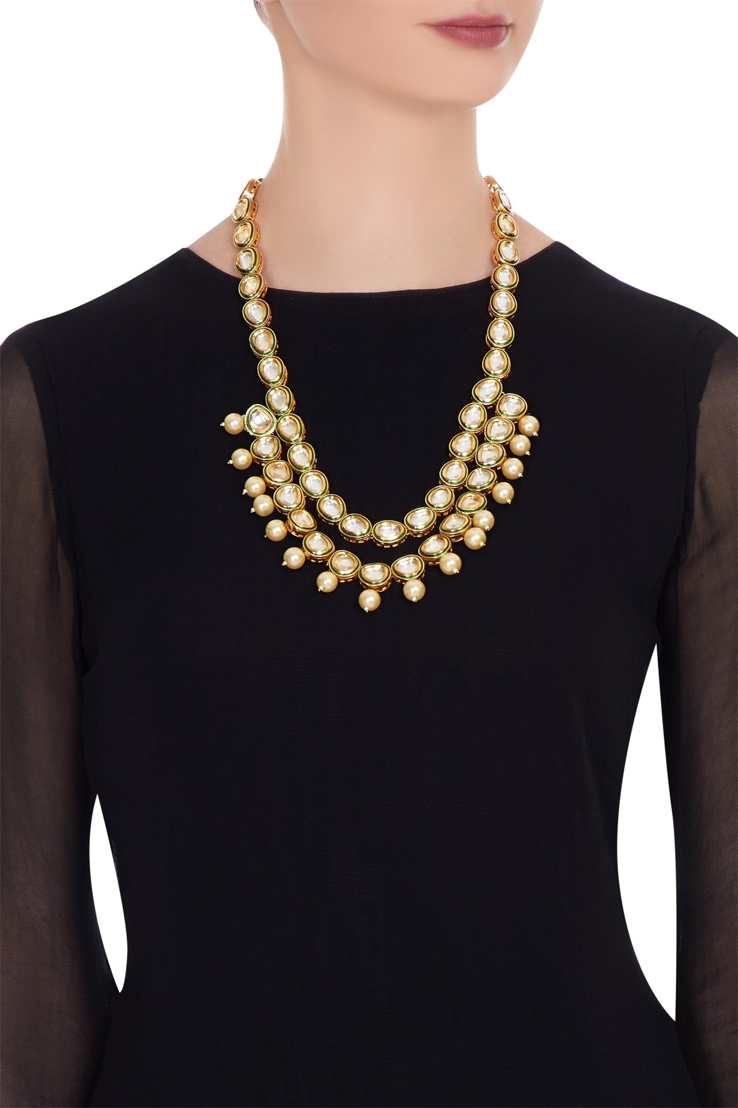 Kundan & Pearl Tie-Up Necklace 