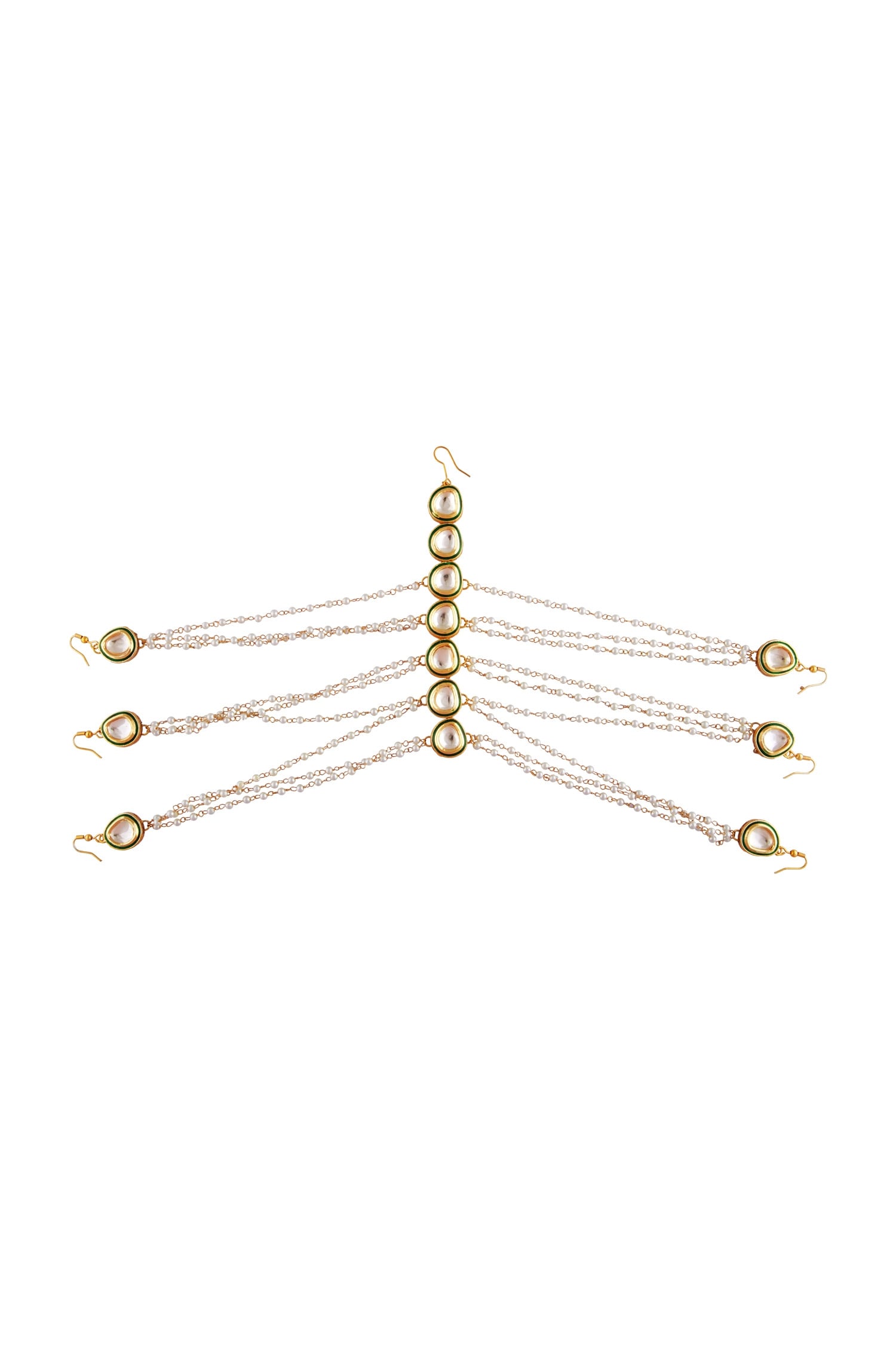 Multiple Pearl Chain Link Maangtikka 