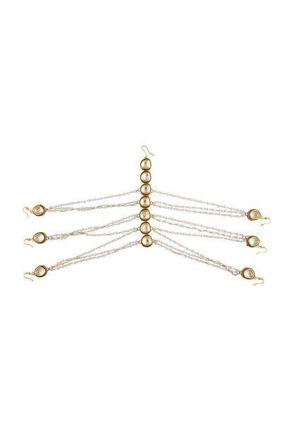 Multiple Pearl Chain Link Maangtikka 