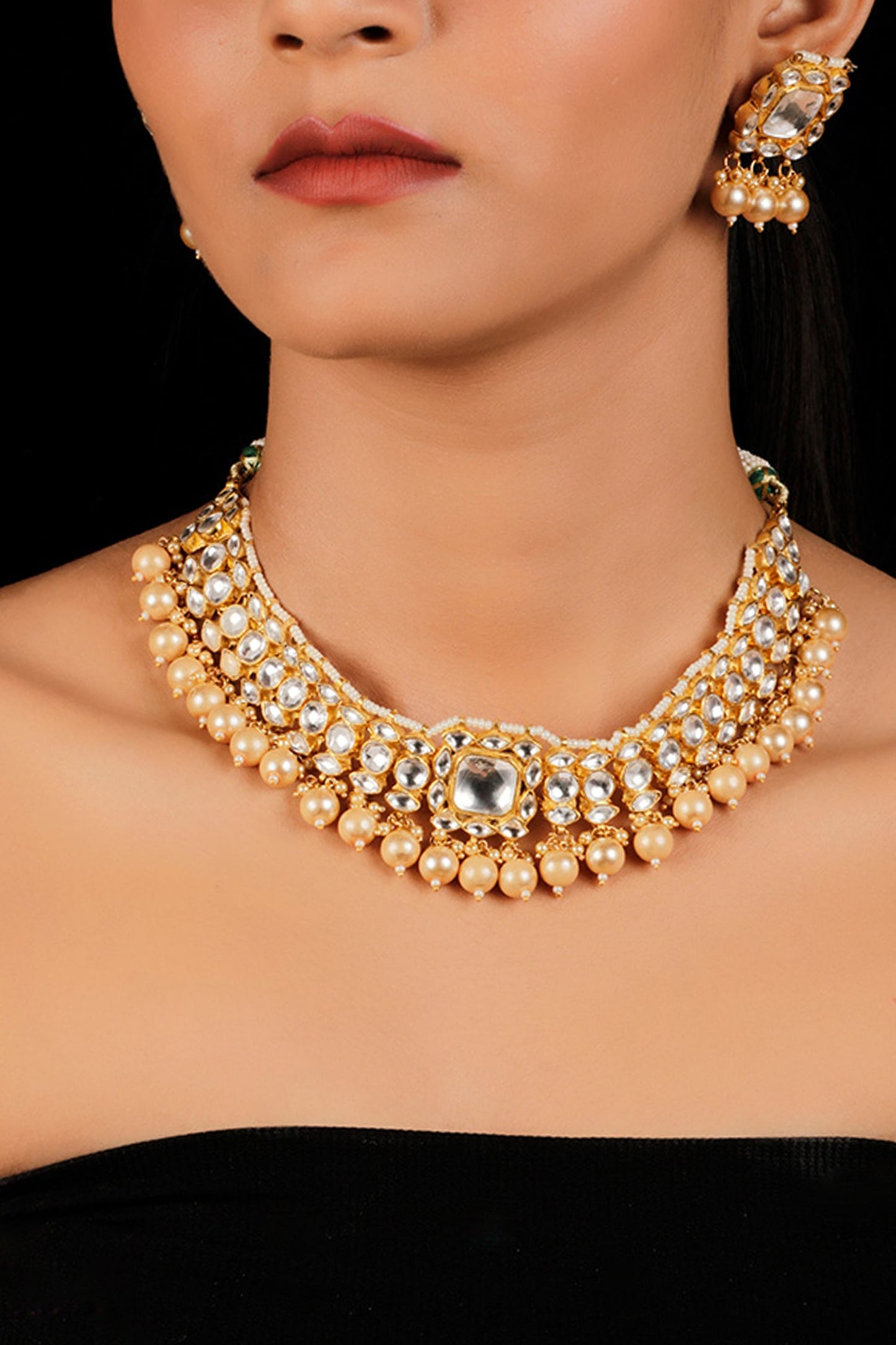 Kundan Pendant Necklace Set 