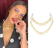 Gold Plated Textured Layered Necklace
