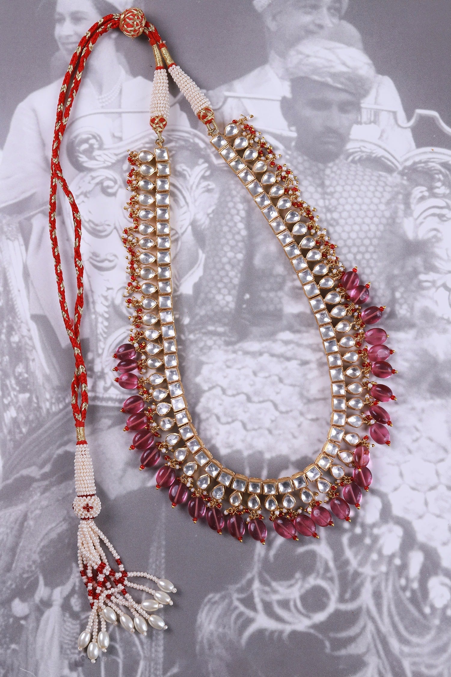 Gold Polki & Ruby Stone Choker 