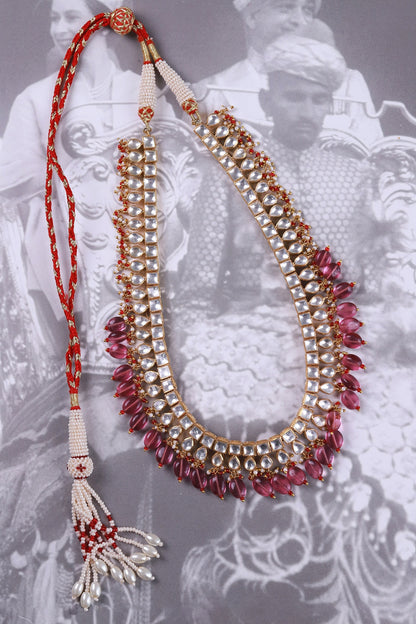 Gold Polki & Ruby Stone Choker 