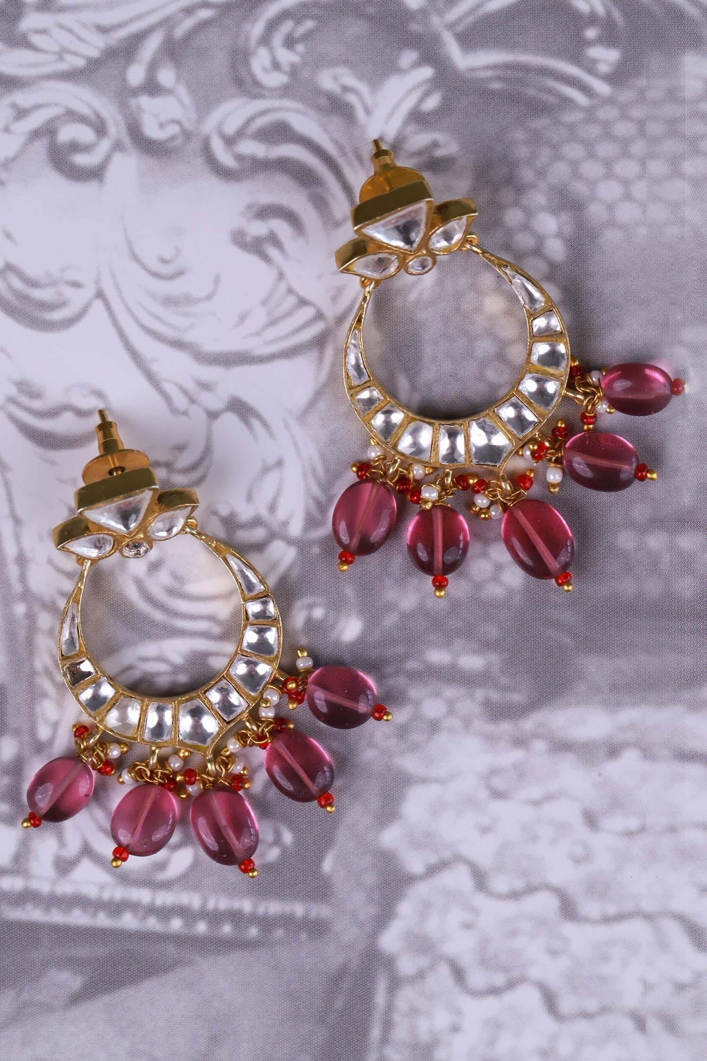 Polki Embellished Chandbalis 