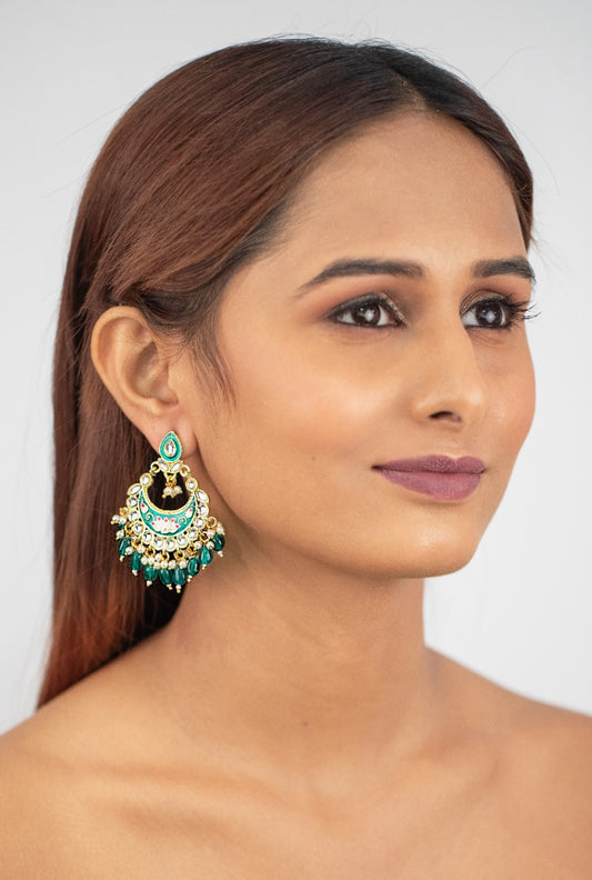 Kundan Chandbali Earrings