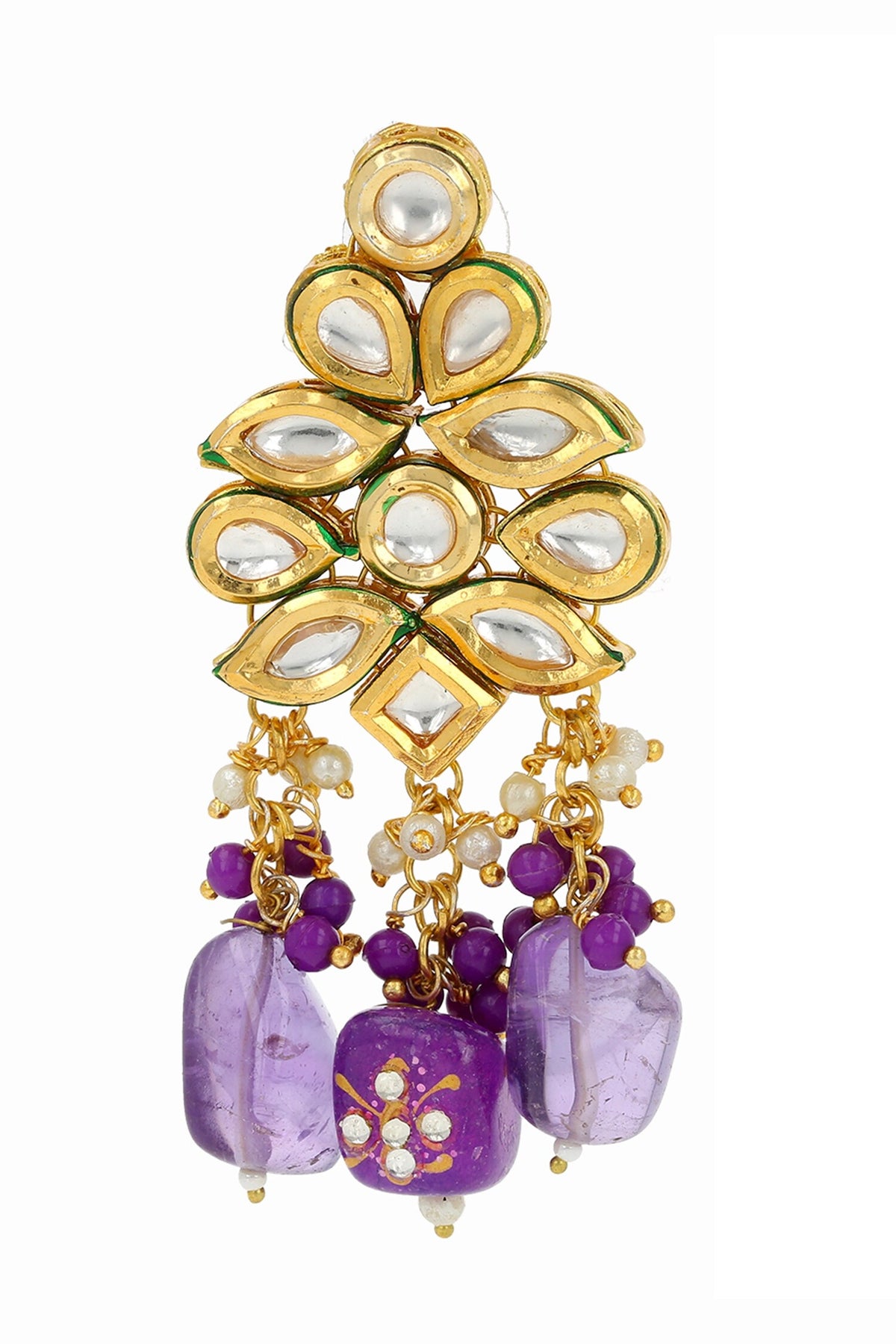 Gemstone Embellished Earrings 