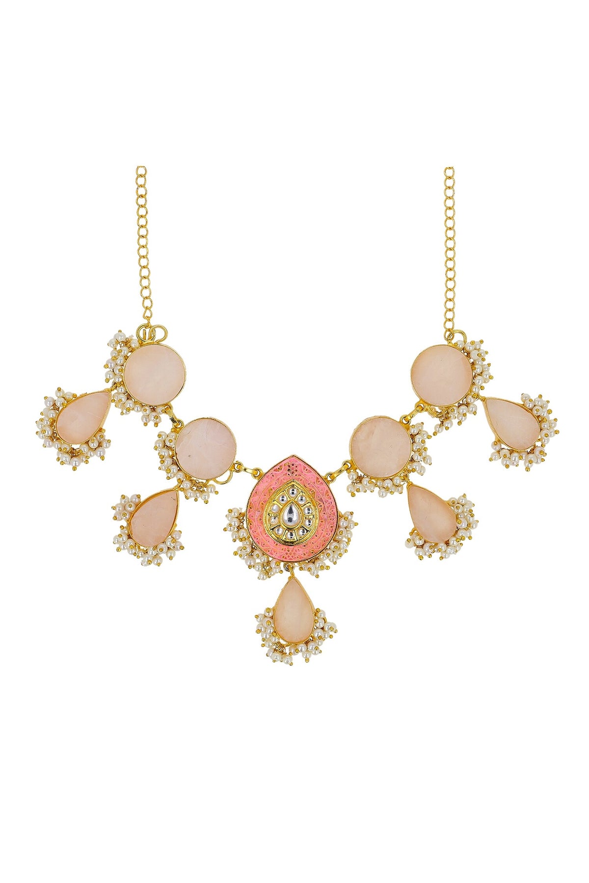 Pearl Embedded Necklace 