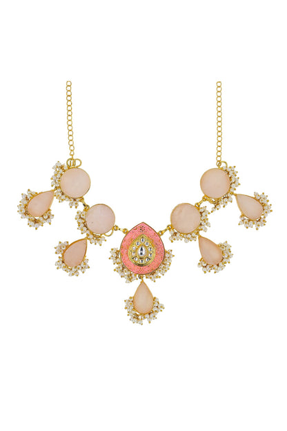 Pearl Embedded Necklace 