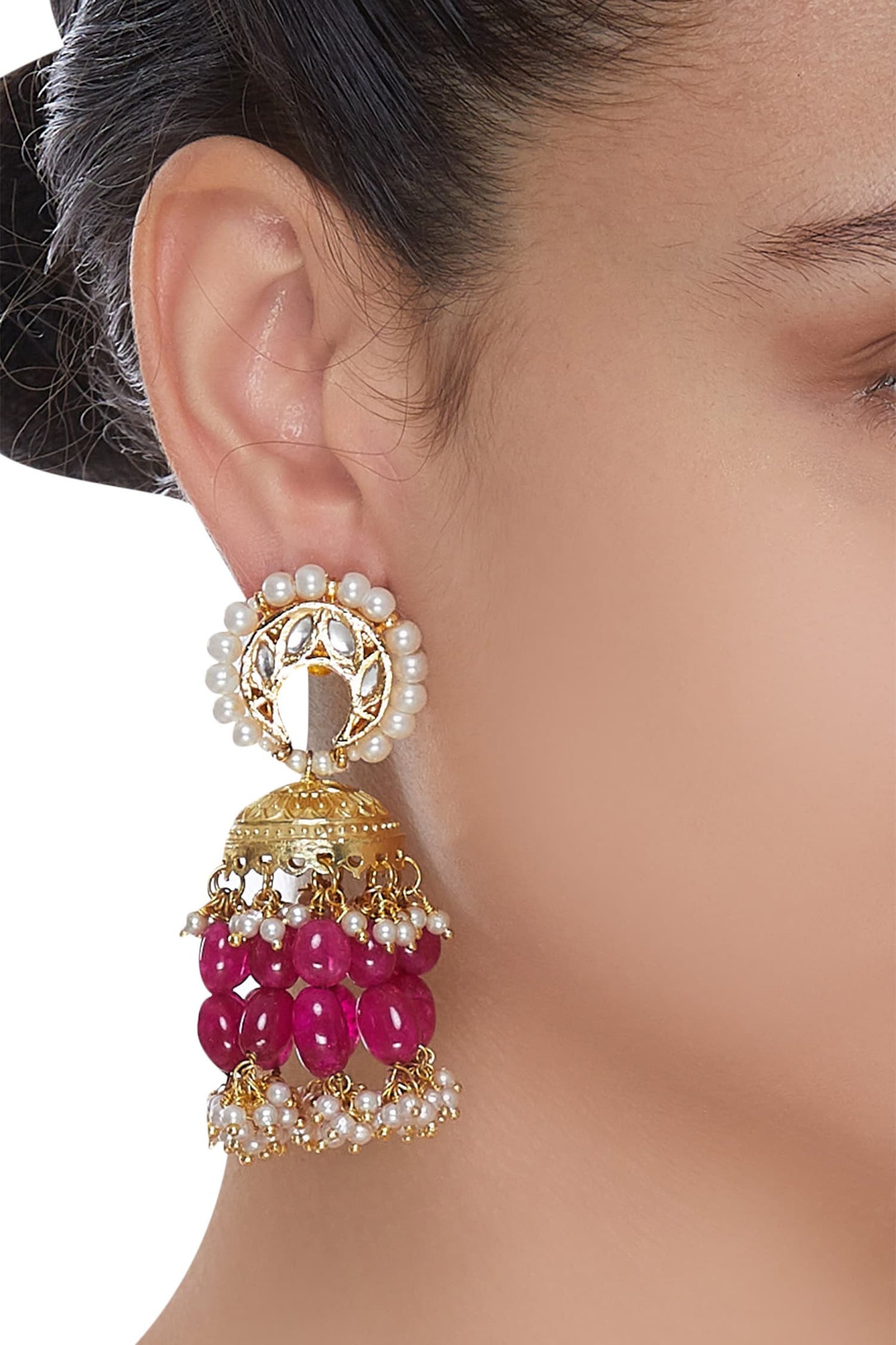 Jhumka chandbali earrings 