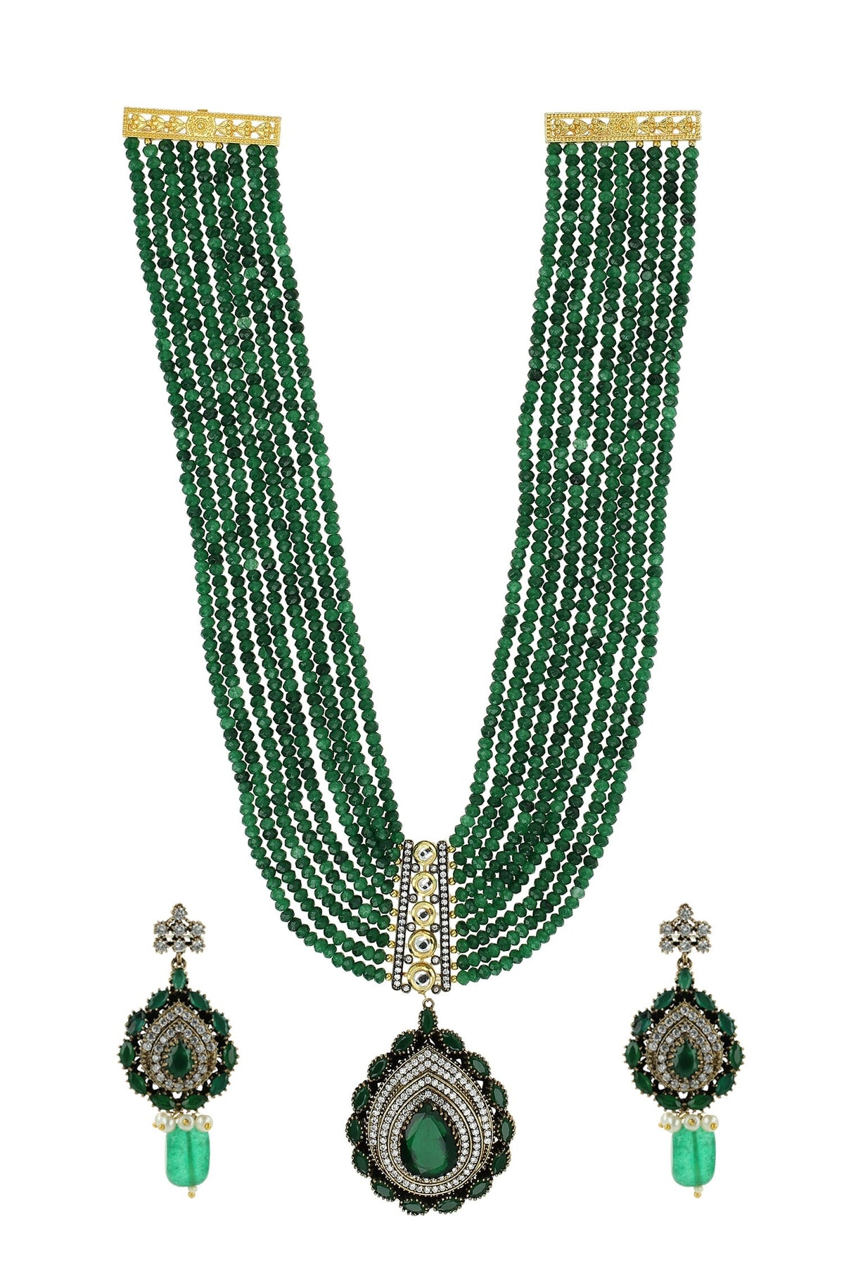 American Diamond Stone Embellished Necklace Set 