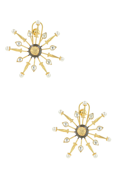 Ornamental Star Pattern Earrings 