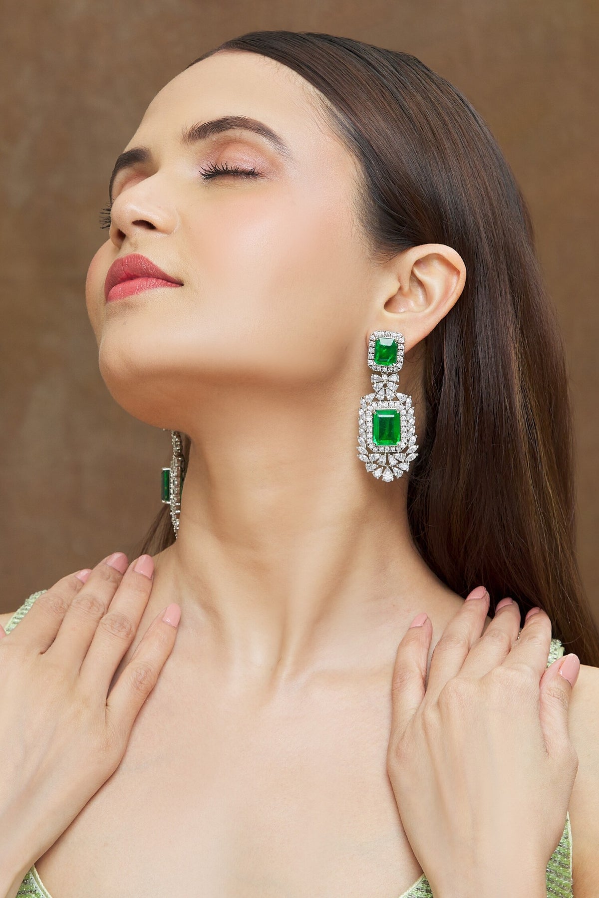Emerald Doublet Earrings 