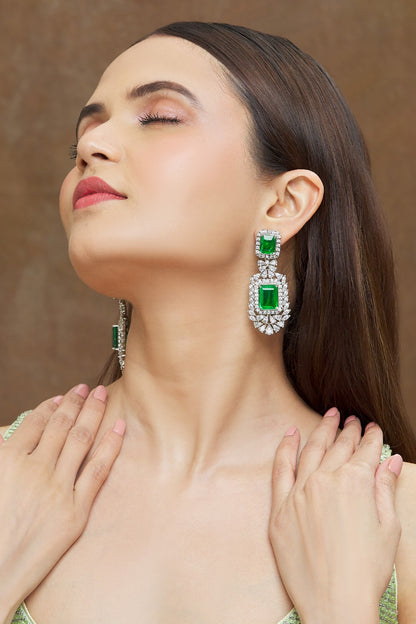 Emerald Doublet Earrings 