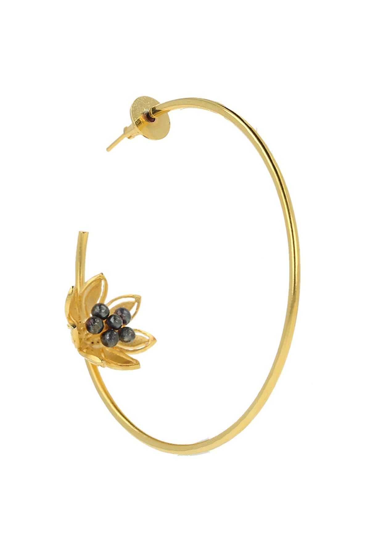 Floral Hoop Earrings 