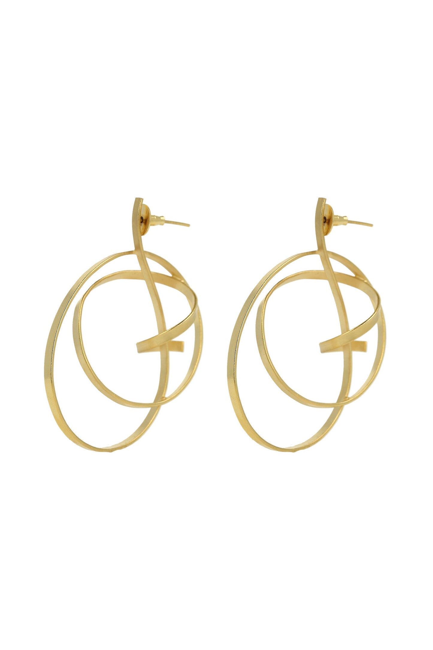 Intertwined Whip Waves Earrings 
